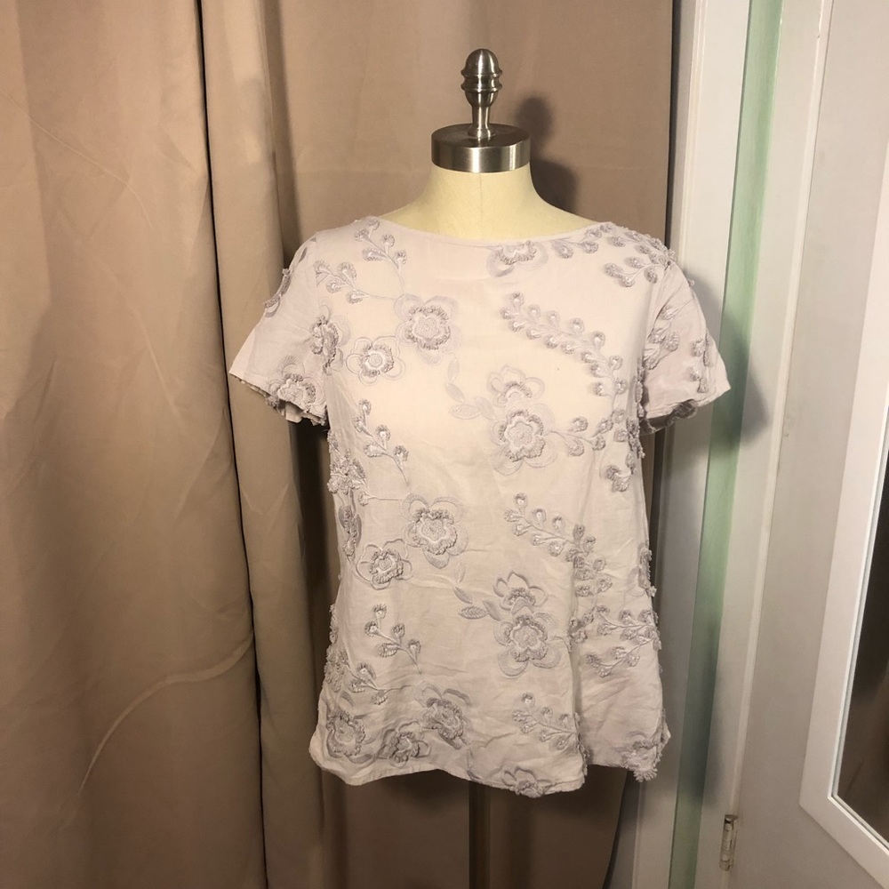 Floral embellished top